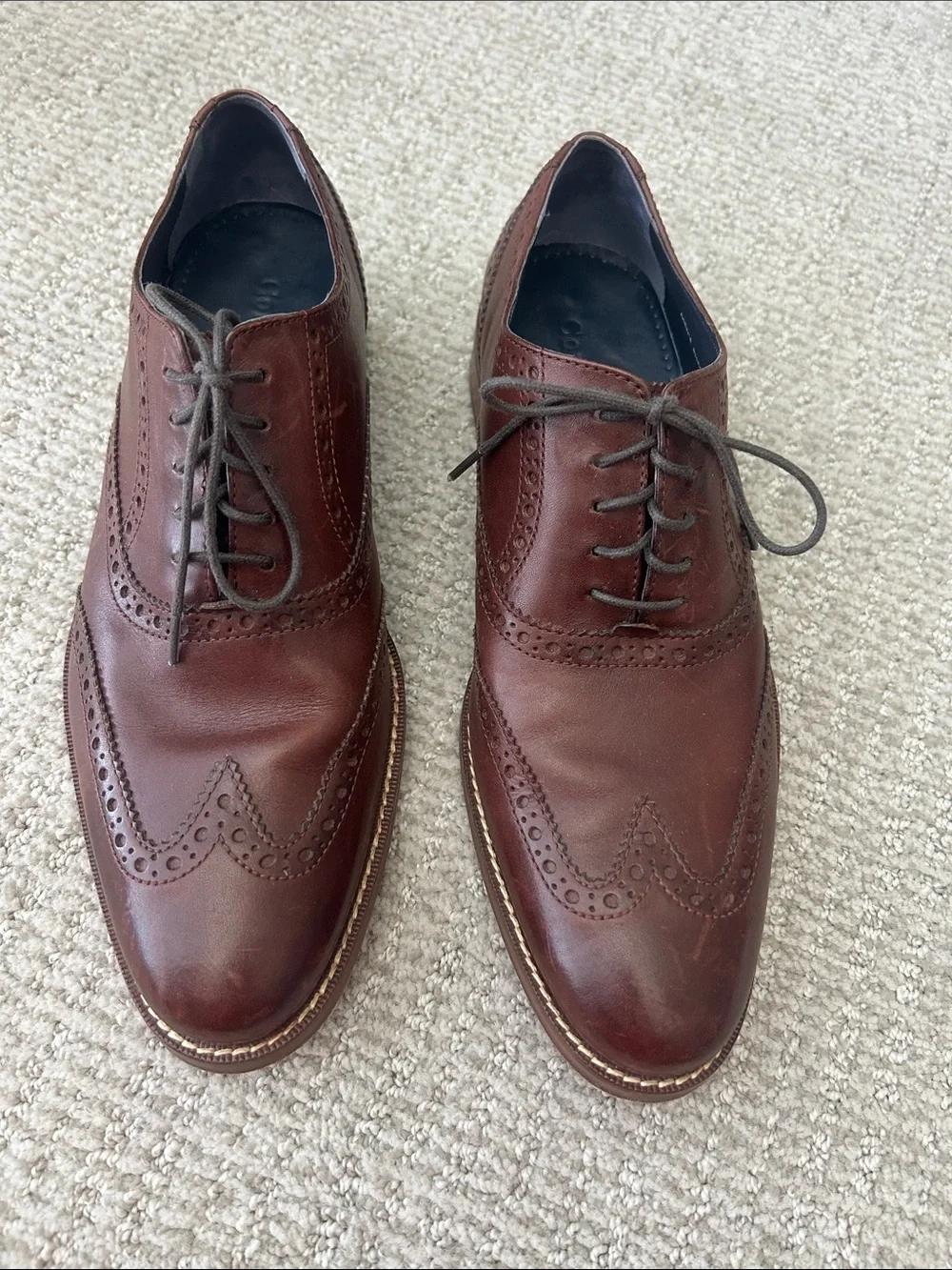 Cole Haan Brown Leather Wingtip Derbys